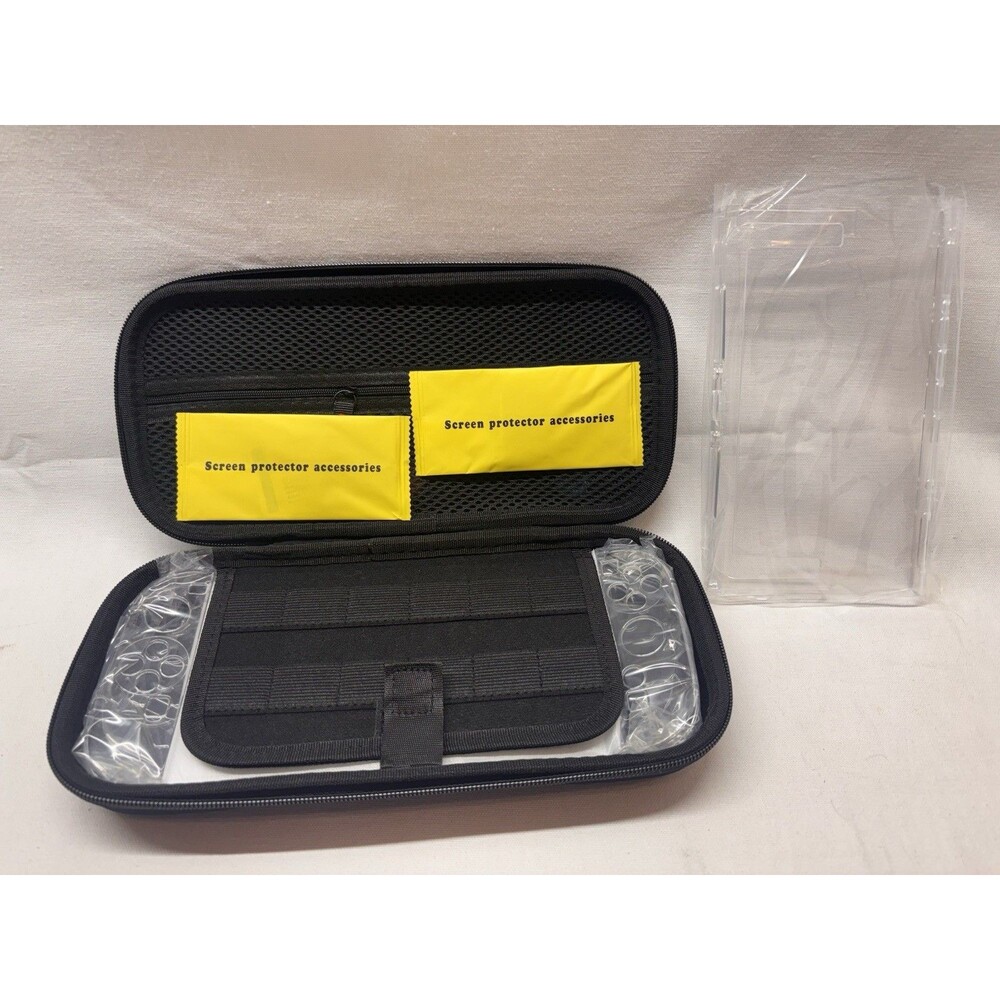 Nintendo Switch Carrying Case Accessory Bundle Hard Shell Screen Protectors - Picture 4 of 8